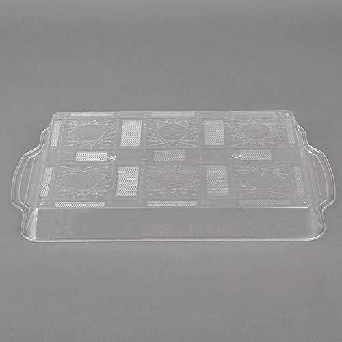 Pack de 3 elegantes bandejas de plástico rectangulares con aspecto de cristal con bandejas decorativas de Handel, 34 cm x 21,5 cm