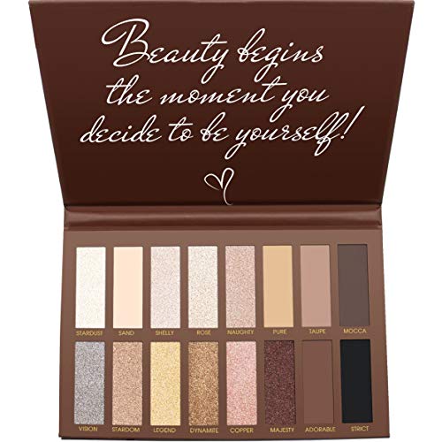 Paleta De Sombras De Ojos Profesionales - Paleta Maquillaje - Altamente Pigmentados 16 Colores Brillantes y Mate