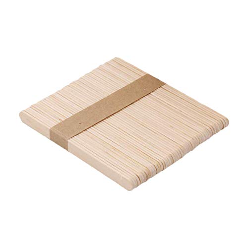 Palillo de madera para manualidades, 50 piezas de madera natural para tartas de helado y manualidades infantiles.