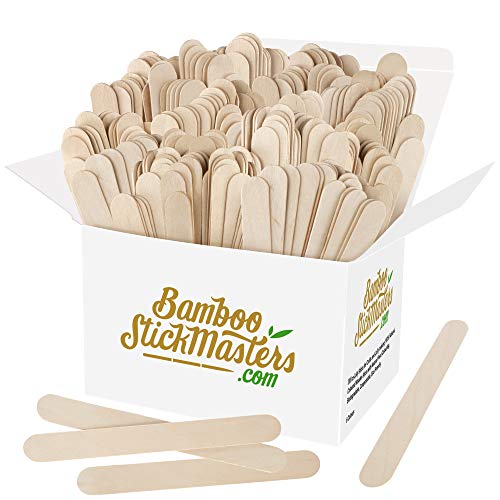 Palitos de piruleta gigantes, de madera, 300 palos de piruleta de madera natural, para arte y manualidades