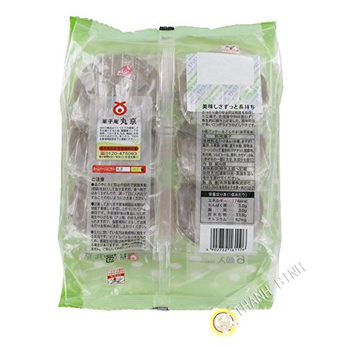 Panqueque de matcha té verde y de frijol rojo Dorayaki Matcha 6pcs MARUKYOU 310g de Japón - Pack de 2 uds