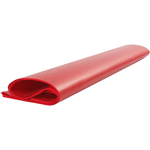 Papel de seda rojo, 50 x 70 cm, rojo, 25 hojas