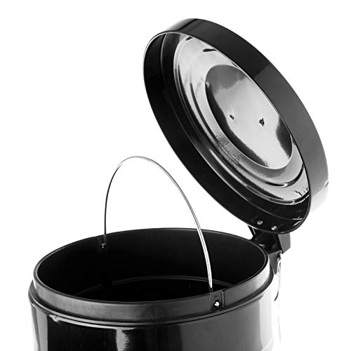 Papelera 20 litros industrial negro de acero de cocina Arabia - LOLAhome