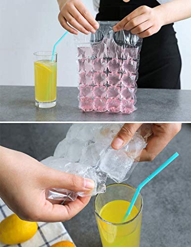Paquete de 10 enfriadores y bolsas de frío desechables para hielo, bandeja flexible para cubitos de hielo, molde para hielo, bolsas de hielo, bloques para congelador, para niños