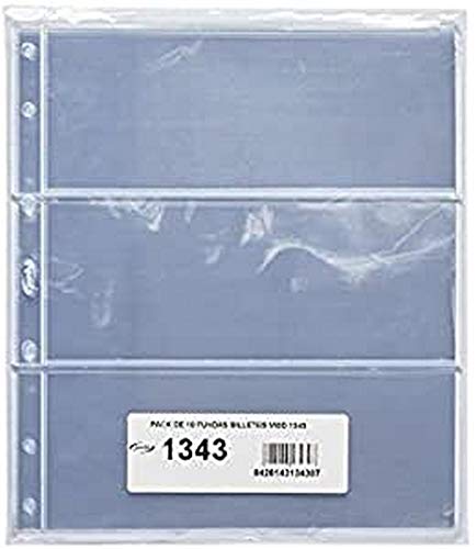 Pardo 134300 - Pack 10 fundas billetes universales, 3 departamentos