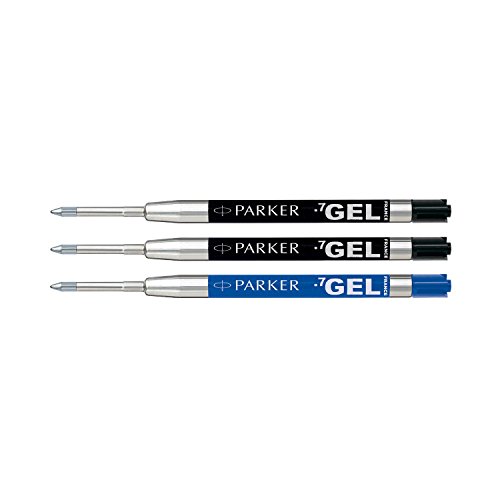 Parker Jotter London - Paquete de recambios Discovery tres recambios Quinkflow para bolígrafos y tres recambios de tinta de gel Quink