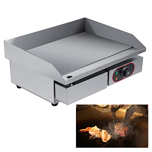 Parrillas eléctricas Barbacoa, 3000W 220-240V Acero inoxidable Parrilla Grande Encimera Placa calentadora BBQ Plancha de plancha con cajón de aceite extraíble Para Commercial Casa y restaurante