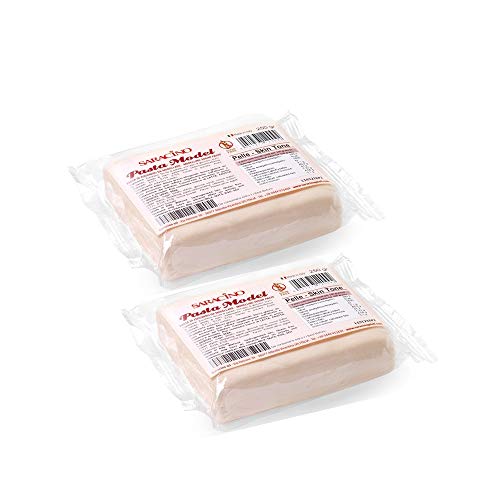 Pasta para modelar Saracino – embalado por Art of Cake Modelelling Pasta tono de piel – 500 g (2 paquetes de 250 g)