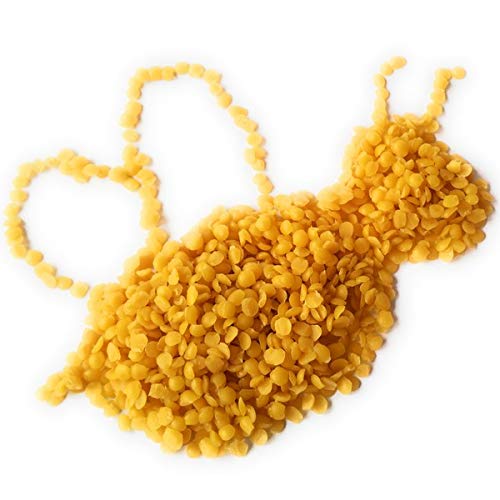 Pastillas de cera de abeja de apicultor 100 % naturales, fundido rápido, ideales para la fabricación de pomadas, jabones y velas, incluidas en bolsa opaca resellable para una gran durabilidad