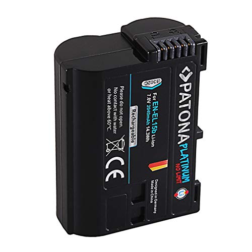 PATONA Platinum Bateria EN-EL15b 2040mAh Compatible con Nikon D7000 D7100 D600 D800 D850, de Calidad Probada y fiable