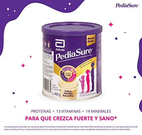 PediaSure - para Niños, Sabor Vainilla, con Proteínas, Vitaminas y Minerales - 400 gr