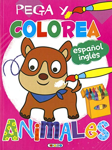 Pega y colorea animales