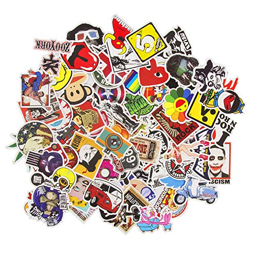 Pegatinas [100 pcs] Pegatinas aleatorias, Vinilo Pegatinas, Graffiti Stickers, para Portátil, Bicicletas, Motocicleta, Casco, Coches, Guitarra, Monopatín, Maleta de Equipaje, teléfono Celular