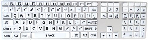 Pegatinas para teclado, diseño de letras negras, color negro, amarillo, blanco y gris, varios colores