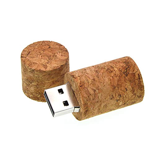 Pendrive 32GB Memoria USB Madera USB 2.0 Pen Drive Corcho de Vino Memorias Externo Stick 32 GB De Moda Flash Drives Storage Regalo Almacenamiento de Datos por Kepmem