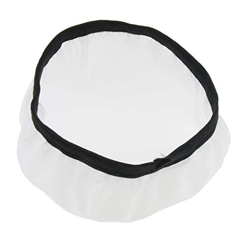 perfk Calcetín Blanco Suave De La Cubierta del Difusor para Los Reflectores De La Pantalla De La Bengala De 18cm / 7 Pulgadas