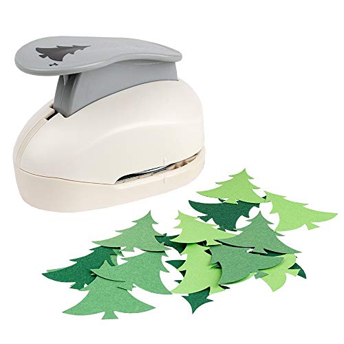 Perforadora Jumbo | Árbol de Navidad | Perforadora de motivos para papel | Crea, por ejemplo, tarjetas de felicitación o etiquetas de regalo para Navidad | Perforación: aprox. 4,3 cm x 4 cm