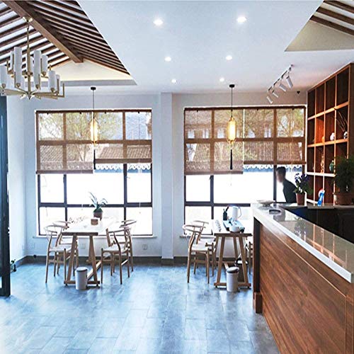 Persianas Madera Verticales FiltracióN La Luz DecoracióN La Ventana Obturador Cortador Interiores Persiana Cortina Tejido Madera A Prueba Moho, TamañO Personalizable (Color: A, TamañO: 85x150cm)