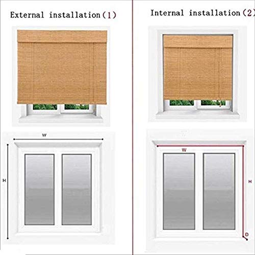 Persianas Madera Verticales FiltracióN La Luz DecoracióN La Ventana Obturador Cortador Interiores Persiana Cortina Tejido Madera A Prueba Moho, TamañO Personalizable (Color: A, TamañO: 85x150cm)
