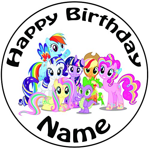 Personalizado My Little Pony Tarta – Una precortado redondo 8 "(20 cm) glaseado decoración
