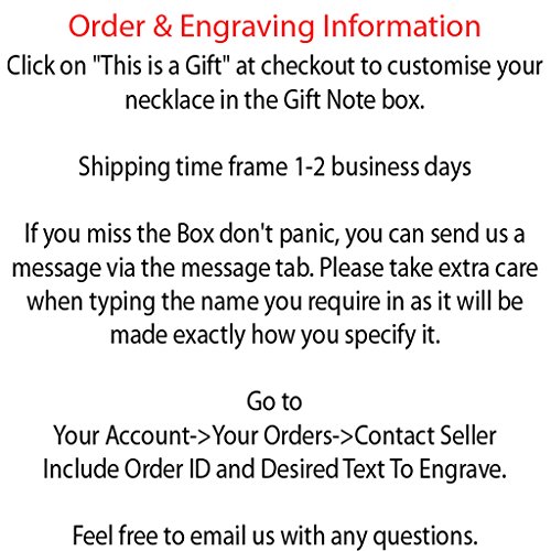 Personalizado Yin Yang 2 collares joyas bañado en plata – Fabricacion a medida con cualquier nombres grabado libre Reino Unido stock