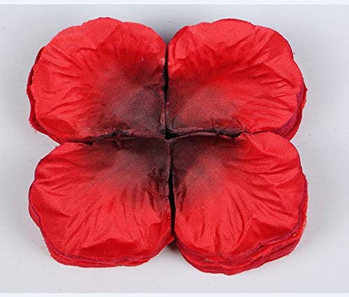 Pétalos de Rosa de Seda,1000 Pack Pétalos de Flores Decoración Romántica Artificiales para Boda Dispersión Mesa de Confeti del San Valentín 5 * 5cm Rojo Oscuro