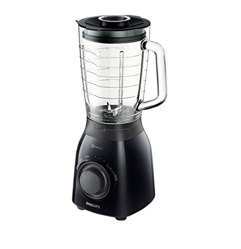 Philips HR2173/90 Batidora de vaso, 600 W, 2 l, 2 litros, Plástico, 2 Velocidades, Negro y gris