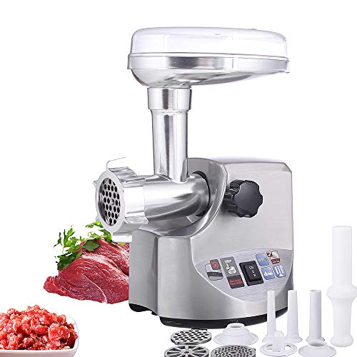 Picadora De Carne Eléctrica Potente De 3000 W, Picadora De Carne Casera De Alta Resistencia Con 3 Placas De Molienda, 3 Embutidoras De Salchichas Y Accesorio