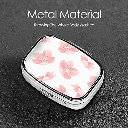 Pink Cherry Sakura Japanese Spring Flowers Nature Caja de pastillas cuadrada de moda personalizada Soporte para tableta Bolsillo Monedero Organizador Estuche