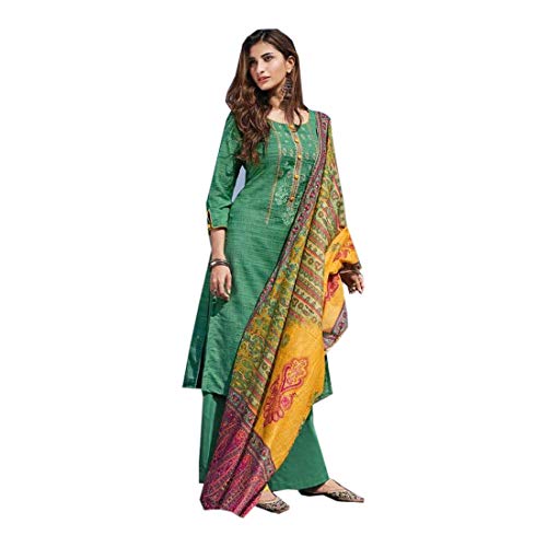 Pinkkart indio puro mermelada algodón impreso palazzo traje Salwar Kameez pakistaní partido mujeres 9611