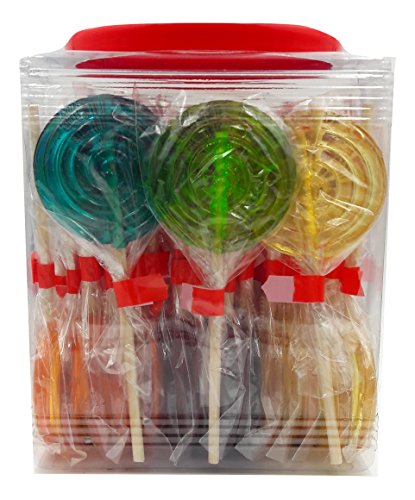 PIRULETA ESPIRAL TRANSPARENTE COLORES - 50 UNIDADES