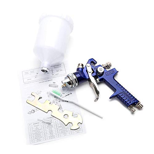 pistola pintura boquillas de 1,7 mm 600 CC Pistola de aire para alimentación por gravedad HVLP, herramienta pulverizadora para retocar pintura