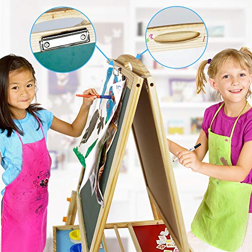 Pizarra Infantil Caballete Pintura Magnética Doble Cara Ajustable Caballete Madera Juego de Imaginación Educativo Juguete para 3 4 5 6 Niños Niñas