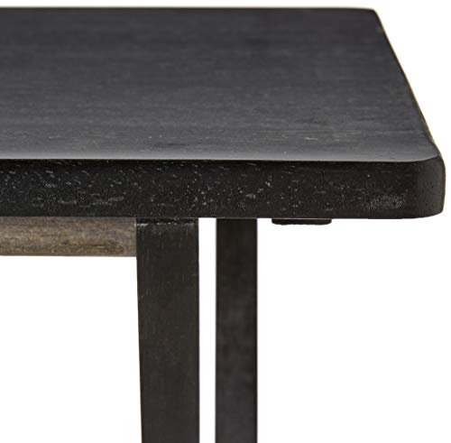 PJ Wood Bandeja plegable Tv & Snack tabla Negro