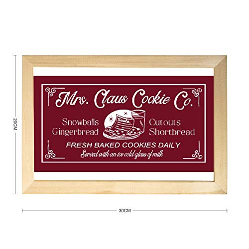 Placa de madera impresa para colgar en la pared, nombre personalizado, cartel de tienda de panadería, galletas de arte de pared, regalo para Halloween, Acción de Gracias y Navidad, 20 x 12 pulgadas