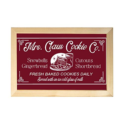 Placa de madera impresa para colgar en la pared, nombre personalizado, cartel de tienda de panadería, galletas de arte de pared, regalo para Halloween, Acción de Gracias y Navidad, 20 x 12 pulgadas