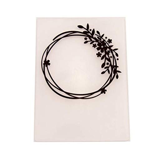 Plantilla de plástico transparente con 6 diseños de flores para decoración de álbumes de fotos, tarjetas, manualidades, bricolaje, repujado, plantilla, fondant, decoración de tartas, molde d