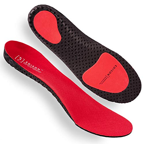 Plantillas ortopédicas para el dolor de talón, fascitis plantar, dolor de rodilla y dolor de espalda, Edison Elite XXII Elite Podiatry ArchCrossX, Unisex, negro, UK L: 9-10.5