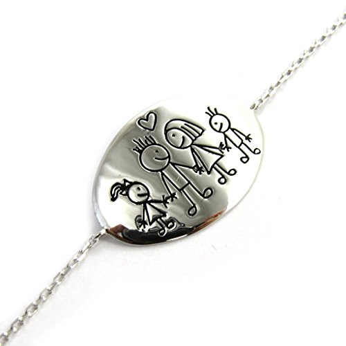 Plata 'Romeo Et Juliette'familia pulsera (rodio).