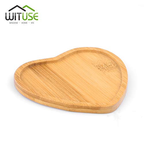 Platos redondos de bambú de madera Tazones cuadrados for suculentas Ollas Bandejas Base Stander Decoración de jardín Decoración del hogar Artesanías 12 tipos Venta ( Color : Dark Khaki , Size : 5pc )