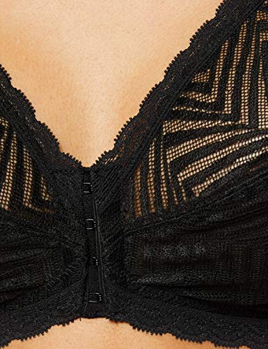 Playtex Soutien-Gorge Emboitant Sans Armature Ideal Posture Sujetador sin Aros, Negro (Noir 001), 100D para Mujer