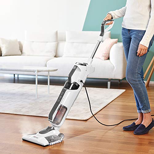 Polti Vaporetto 3 Clean - Aspirador y limpiador de suelos con vapor y limpiador a vapor portátil, 3 productos en 1, 12 accesorios en dotación, 3 ajustes de vapor, aspiración ciclónica sin bolsa