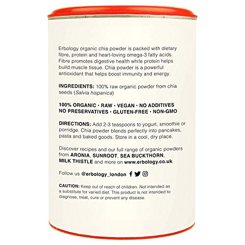 Polvo de Chia Bio 125g - Rico en Proteínas y Fibra - Sin Gluten