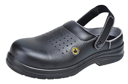 Portwest FC03 - EDS Seguridad Zueco 42/8 SB AE, color Negro, talla 42