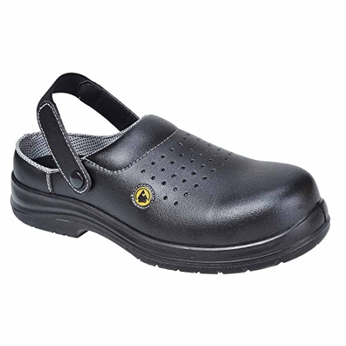 Portwest FC03 - EDS Seguridad Zueco 42/8 SB AE, color Negro, talla 42