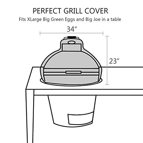 Premium Products Corp. Cubierta Tipo Domo para Encajar X-Large Kamado Joe y Verdes Grandes Parrillas de Huevo en Las mesas o Islas -Marca