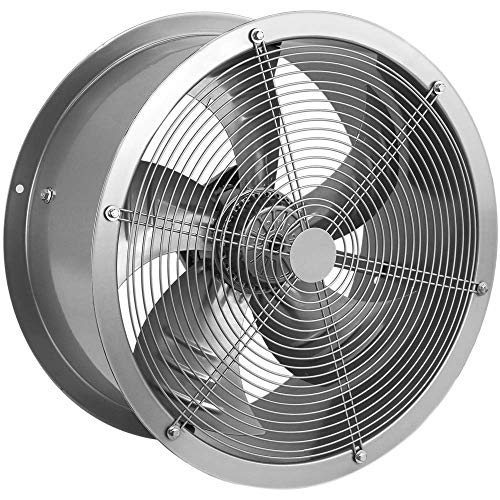 PrimeMatik - Extractor de Aire de Tubo de 500 mm para ventilación Industrial 1350 RPM Redondo 580x580x260 mm Plateado