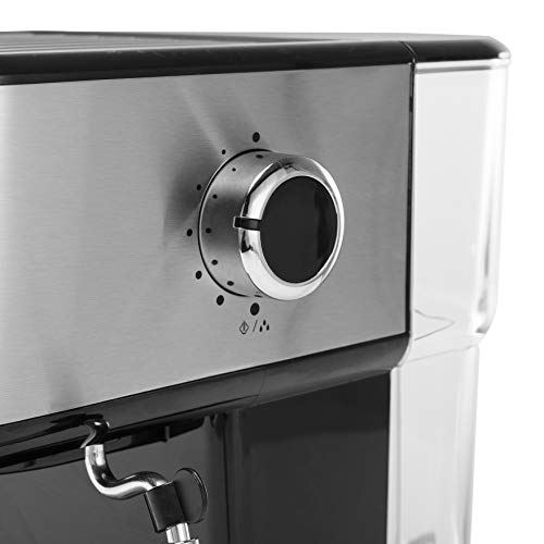 Princess 249412 Máquina de café para espresso italiano, Compatible con cápsulas Nespresso, 20 bares de presión, Depósito extraíble de , 1100 w, 1 taza, Negro