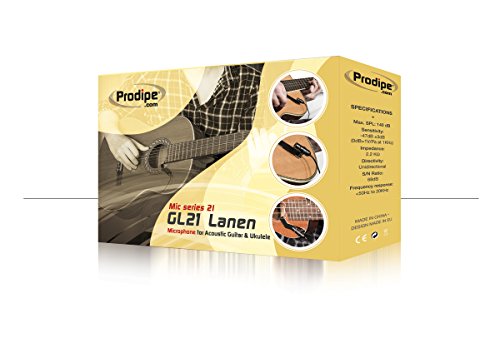 Prodipe GL21 - Micrófono para guitarra acústica/clásica, ukelele, mandolinas, dobros
