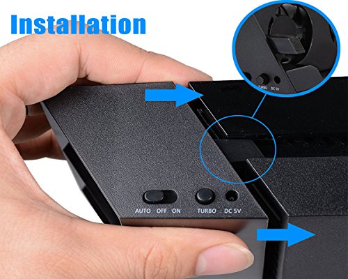 PS4 Turbo refrigerador ventilador de refrigeración - ElecGear Control De La Temperatura Del Súper USB Cooling Fan Cooler para Sony PlayStation 4